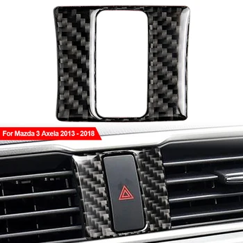 Автомобильные аксессуары из углеродного волокна, внутренняя сигнальная лампа, кнопка, накладка ABS для Mazda 3 Axela 2013 2014 2015 2016 2017 2018 2018 - Изображение 1  