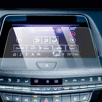 Для Cadillac XT4 2018-2021 8-дюймовая автомобильная GPS-навигация, сенсорный центральный дисплей, Защитная пленка из закаленного стекла - Изображение 1  