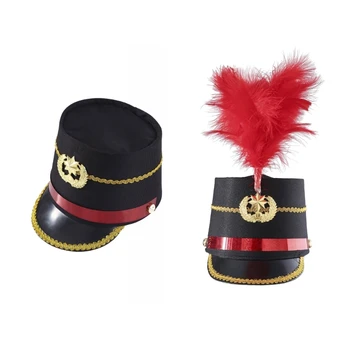 Шляпа Почетного Караула Хэллоуина Drum Majors Шляпа для Шоу Взрослых Шляпа с Широкими Полями Модельное Шоу Halloween Party Для Фотосъемки Dropship - Изображение 1  