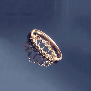 Кольца с короной из фиолетового золота 585 пробы 14K из розового золота с короной для женщин яркая звезда простой свет роскошные вечерние ювелирные изделия для помолвки аксессуары - Изображение 2  