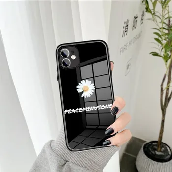 Чехол для телефона Cute Flower Little Daisy из закаленного стекла для iPhone 14 13 11 12 Pro 8 7 Plus X 13 Pro MAX XR XS MINI Covers - Изображение 2  