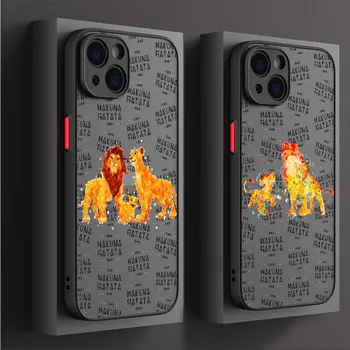 Матовый Чехол Для Apple iPhone 15 14 13 SE 12 11 XS Mini Pro Max 8 7 6S 6 XR X Plus Матовый Чехол Для Телефона Disney Lion King Cute Simba - Изображение 2  