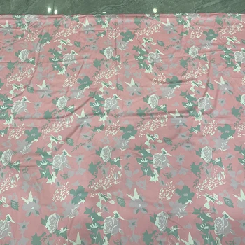 Европейская и американская роза, цифровая печать, имитирующая шелковую атласную ткань для женского платья, блузки ручной работы, ткань для шитья своими руками - Изображение 2  