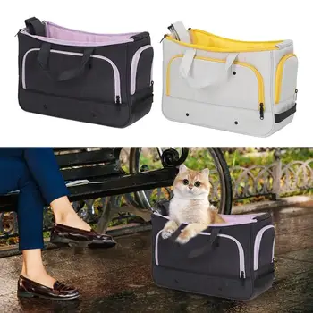 Складная сумка для домашних животных, рюкзак для путешествий для кошек, дышащие и вместительные дорожные сумки-переноски для кошек для маленьких, средних и крупных кошек. - Изображение 2  